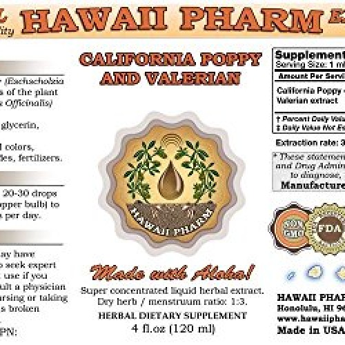 California Poppy and Valerian Liquid Extract, Organic California ...