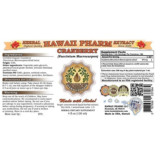Cranberry Liquid Extract, Cranberry Vaccinium Macrocarpon Berry...