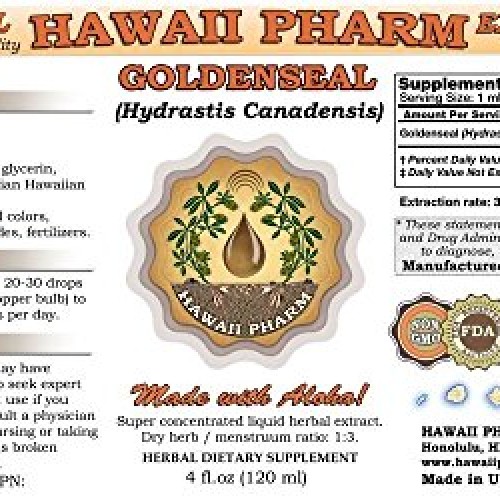 Goldenseal Liquid Extract, Organic Goldenseal Hydrastis Canadens...