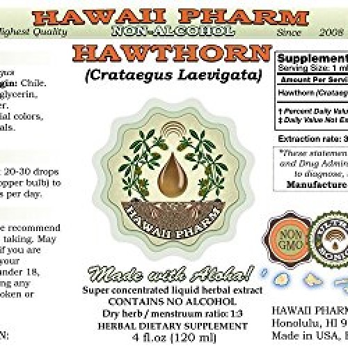 Hawthorn Alcohol-Free Liquid Extract, Hawthorn Crataegus Laeviga...