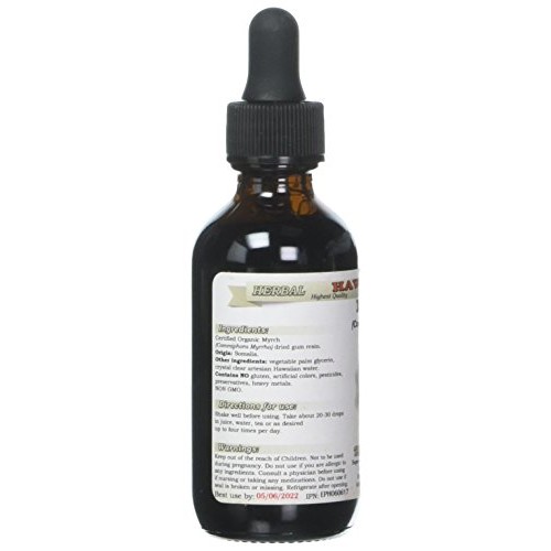 Myrrh Alcohol-Free Liquid Extract, Organic Myrrh Commiphora myrr...