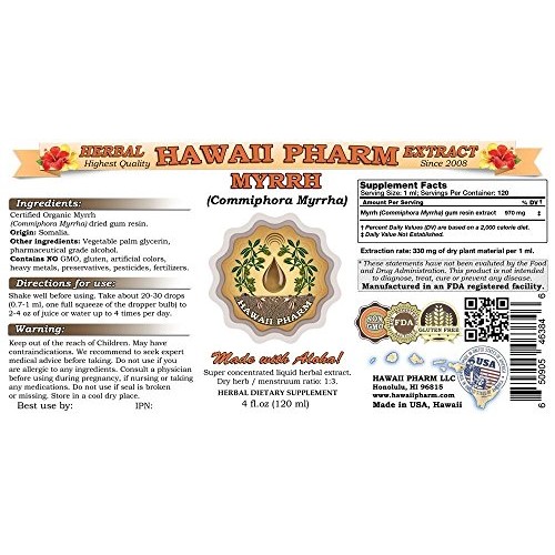 Myrrh Commiphora myrrha Liquid Extract, Myrrh Herbal Supplement...