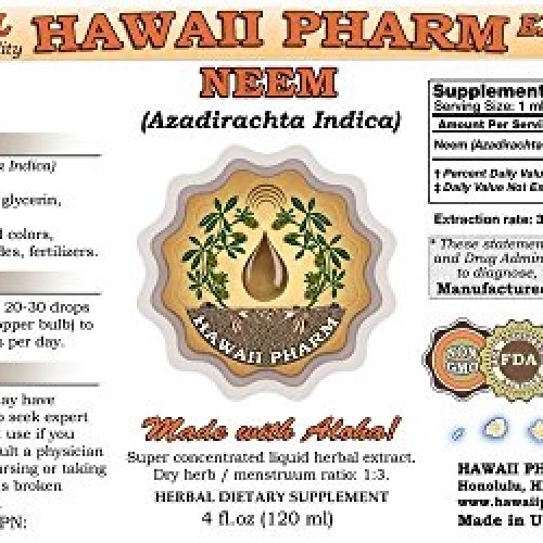 Neem Liquid Extract, Organic Neem Azadirachta Indica Tincture 2...