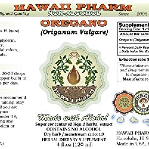 Oregano Alcohol-Free Liquid Extract, Organic Oregano Origanum vu...