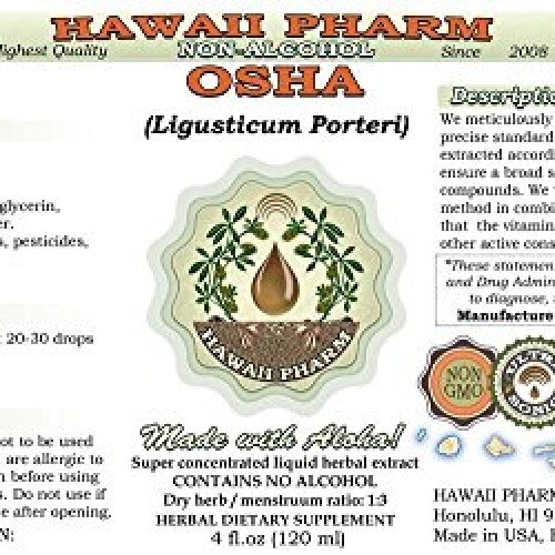 OSHA Alcohol-Free Liquid Extract, OSHA Ligusticum porteri Dried...