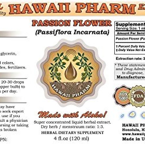 Passion Flower Liquid Extract, Organic Passion Flower Passiflora...