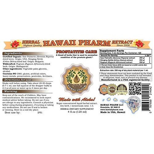 Prostate Support Dietary Supplement: Pygeum Pygeum Africanum Ba...