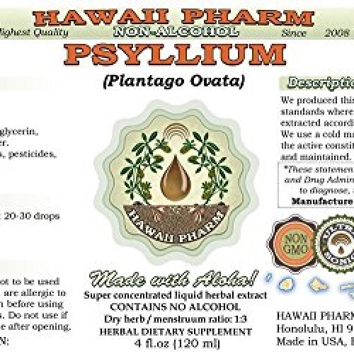 Psyllium Alcohol-Free Liquid Extract, Psyllium Plantago Ovata S...