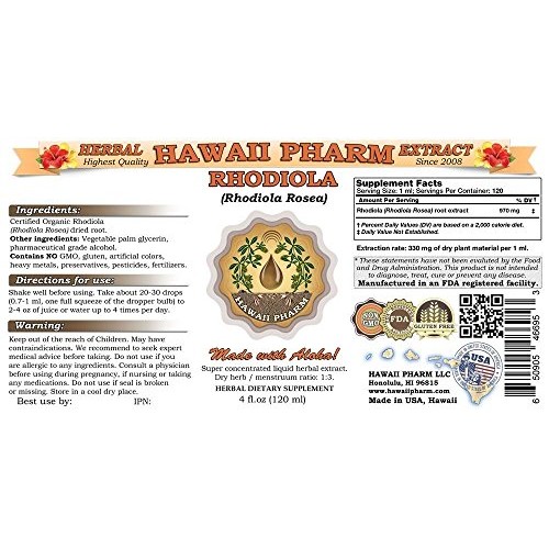 Rhodiola Liquid Extract, Organic Rhodiola Rhodiola Rosea Tinctu...