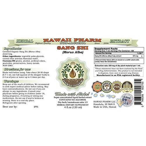 Sang Zhi Alcohol-Free Liquid Extract, Sang Zhi, Mulberry Morus A...