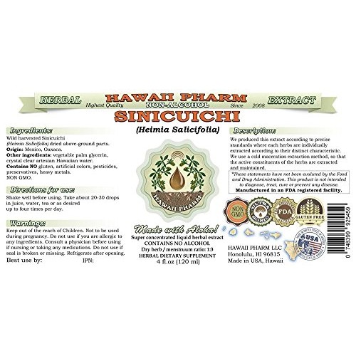 Sinicuichi Alcohol-Free Liquid Extract, Sinicuichi Heimia Salici...