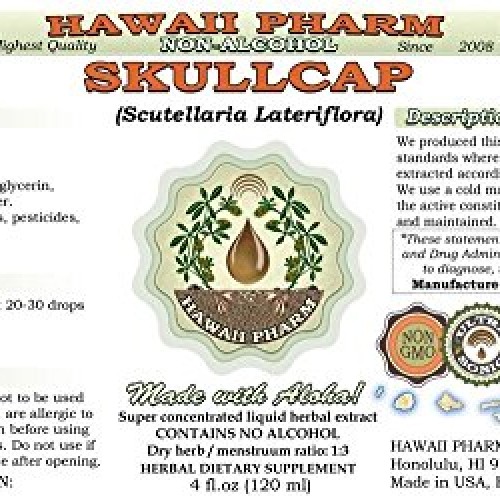 Skullcap Alcohol-Free Liquid Extract, Organic Skullcap Scutellar...