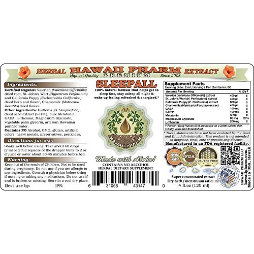 SLEEPALL - Alcohol-Free Hawaii Pharm Fast Acting Extra Strength S...