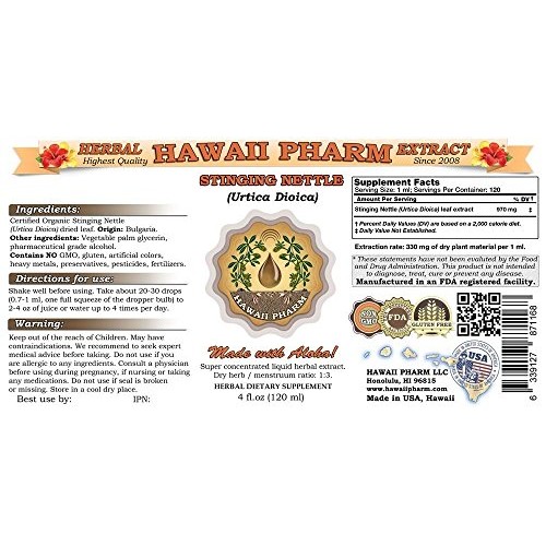 Stinging Nettle Urtica Dioica Organic Dried Root Liquid Extract...