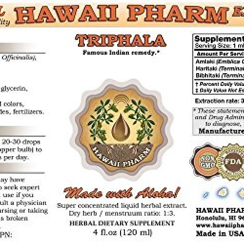 Triphala Liquid Extract, Organic Triphala Blend Tincture Herbal S...