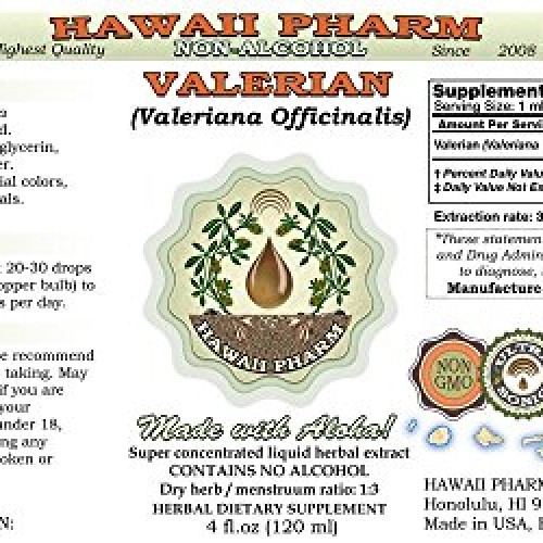 Valerian Alcohol-Free Liquid Extract, Organic Valerian Valeriana...