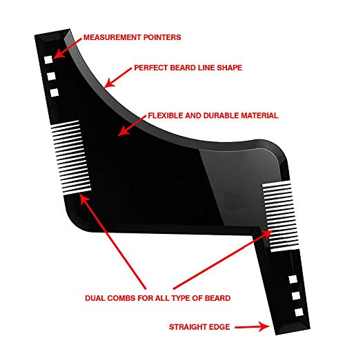 HBHHB Beard Shaping Tool, Double Sided Beard Guide Shaper Tool fo...