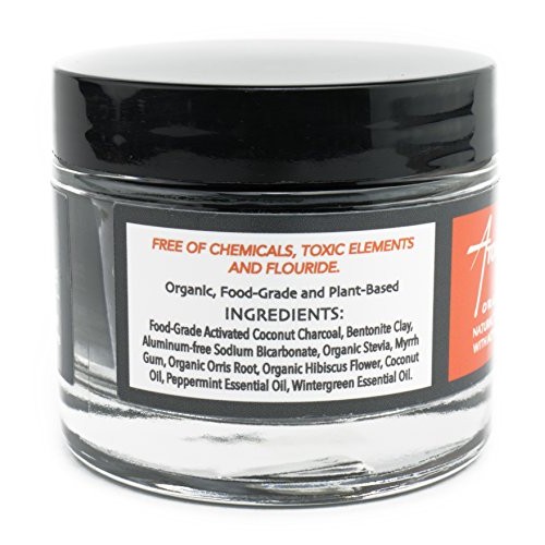 Atomic 6 Organics Natural Tooth Powder-Activated Coconut Charcoal...