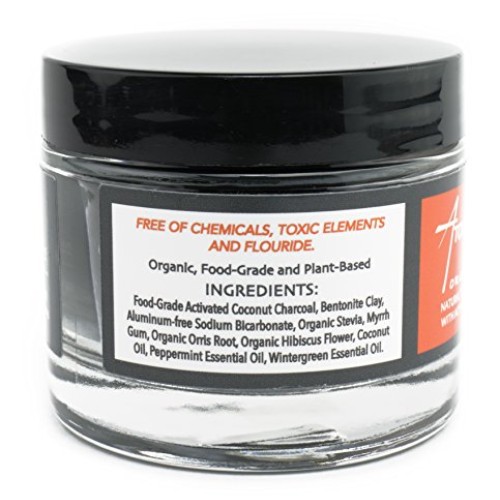 Atomic 6 Organics Natural Tooth Powder-Activated Coconut Charcoal...