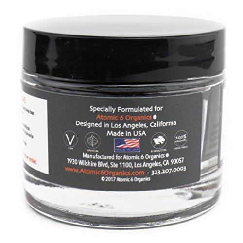 Atomic 6 Organics Natural Tooth Powder-Activated Coconut Charcoal...