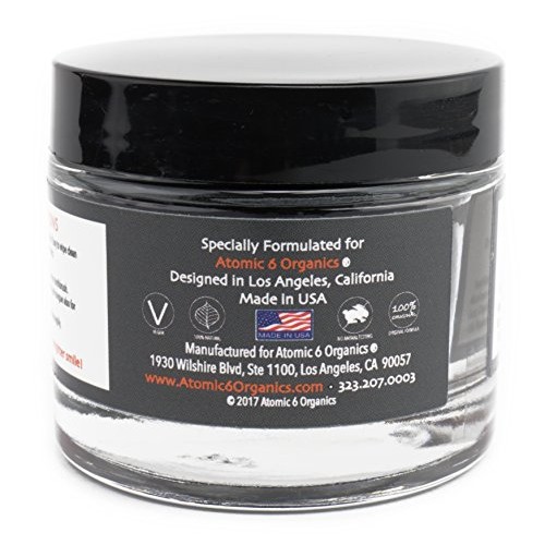 Atomic 6 Organics Natural Tooth Powder-Activated Coconut Charcoal...
