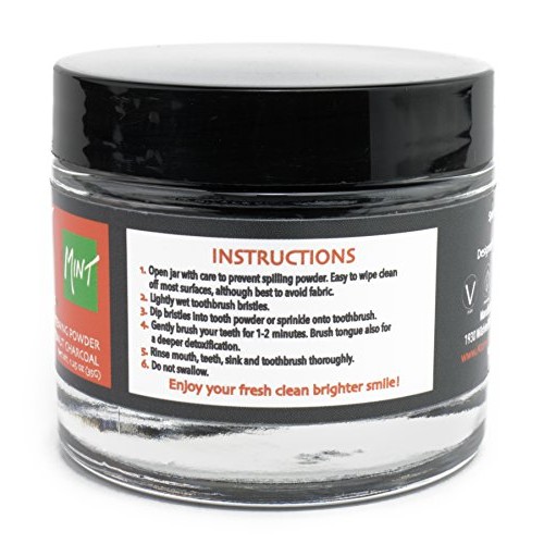 Atomic 6 Organics Natural Tooth Powder-Activated Coconut Charcoal...