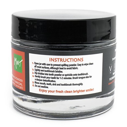 Atomic 6 Organics Natural Tooth Powder-Activated Coconut Charcoal...