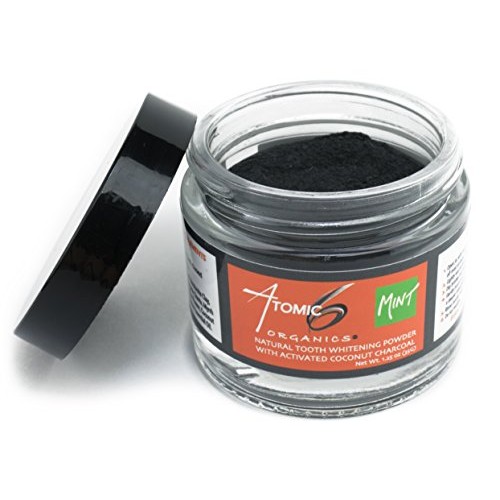 Atomic 6 Organics Natural Tooth Powder-Activated Coconut Charcoal...