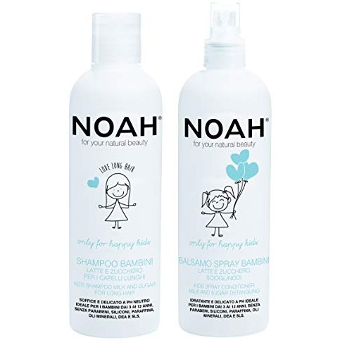 NOAH Kids Shampoo and Conditioner Detangler Spray for Kids - Non ...
