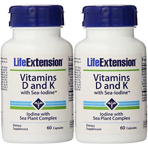 Vitamins D and K with Sea-iodinetm 60 Capsules 2 Pack