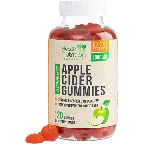 Vegan Apple Cider Vinegar Gummies 1000mg for Detox Cleanse - Natu...