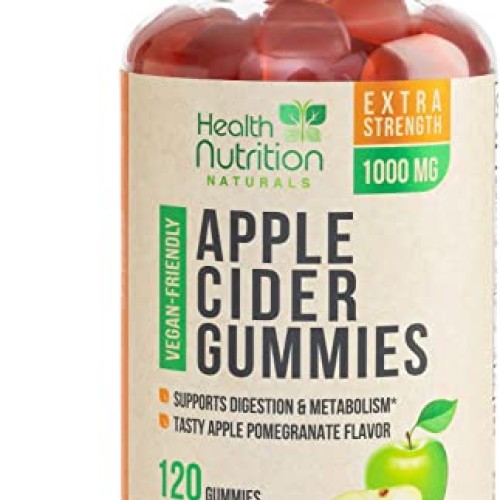 Vegan Apple Cider Vinegar Gummies 1000mg for Detox Cleanse - Natu...