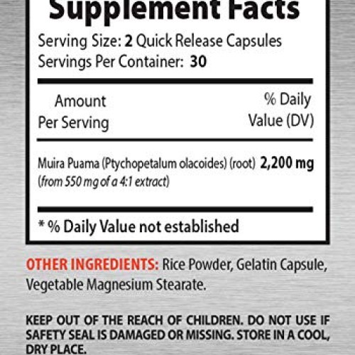 Male Enhancing Pills Increase Sex Drive - Muira PUAMA Extract 220...