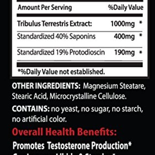 Tribulus Liquid - TRIBULUS TERRESTRIS Extract 1000MG 60 Tablets -...