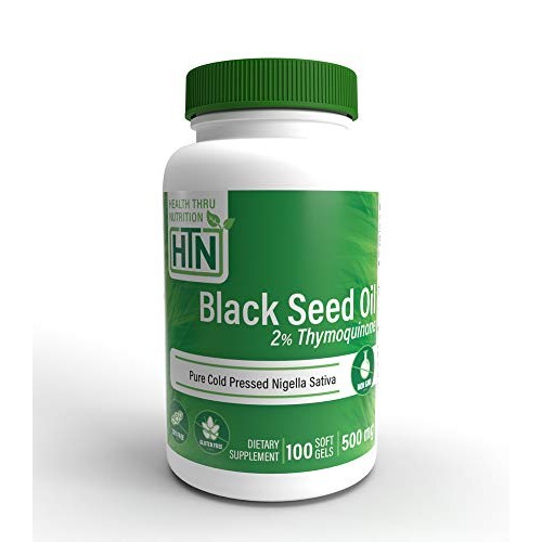 Black Seed Oil 500mg 2% Thymoquinone 10mg TQ per Serving 100 Co...