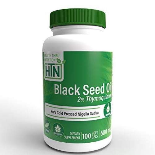 Black Seed Oil 500mg 2% Thymoquinone 10mg TQ per Serving 100 Co...