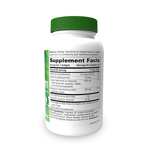 Health Thru Nutrition All-Natural Calcium Magnesium Supplements w...