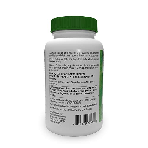 Health Thru Nutrition All-Natural Calcium Magnesium Supplements w...