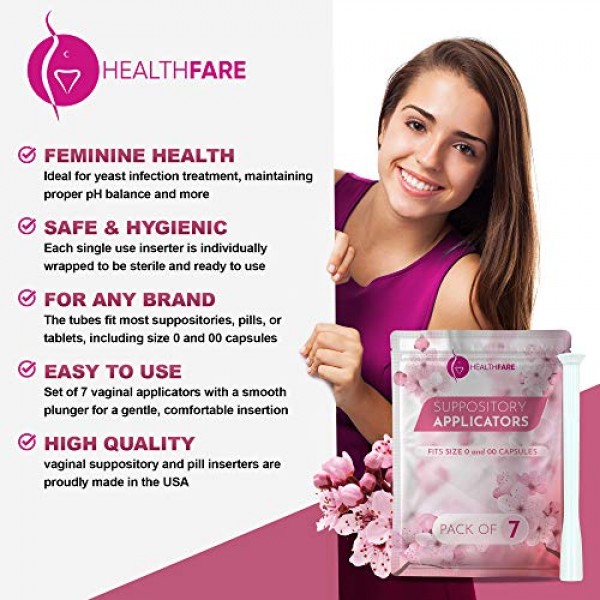 HealthFare Disposable Vaginal Applicators 7-Pack | Fits Capsule...