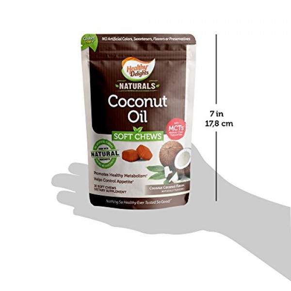 Healthy Delights Naturals, Coconut Oil Soft Chews, Promotes Healt...