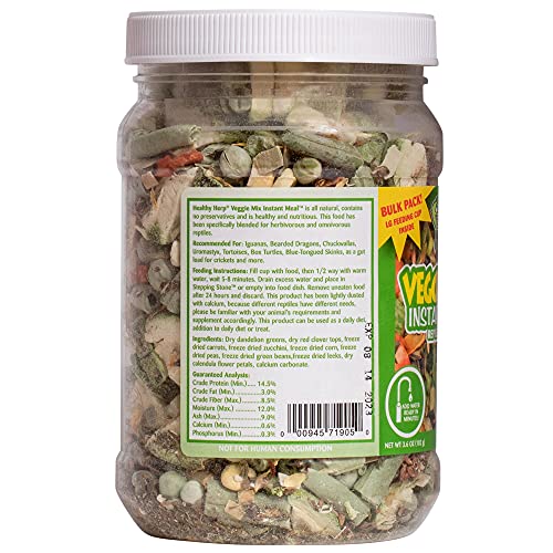 Healthy Herp Veggie Mix Instant Meal 3.6-Ounce 102 Grams Jar