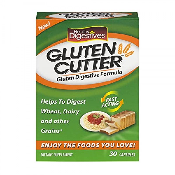 Healthy Natural Systems Healthy Digestives Gluten Cutter, 60 Caps...
