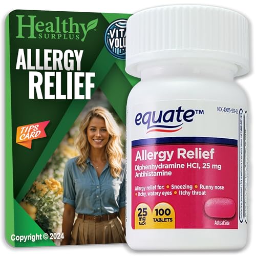Healthy Surplus Equate Allergy Relief Diphenhydramine HCL, 25 mg ...