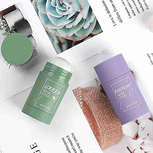 Eggplant Acne Clearing Solid Mask, Natural Green Tea Purifying Cl...