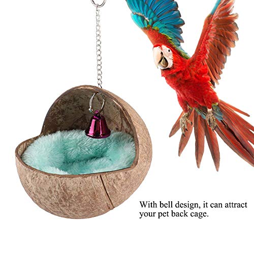 HEEPDD Bird Nest, Hanging Natural Coconut Shell Birds House Hut B...