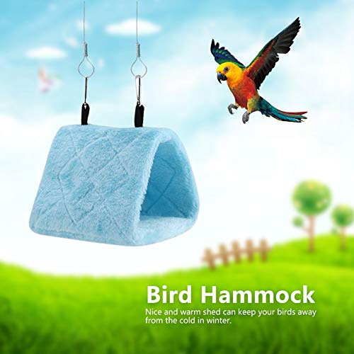 HEEPDD Birds Parrot Hammock, Winter Warm Bird Nest House Soft Plu...