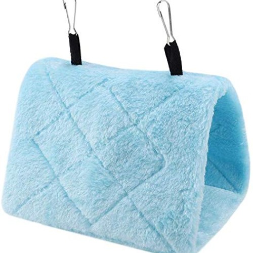 HEEPDD Birds Parrot Hammock, Winter Warm Bird Nest House Soft Plu...