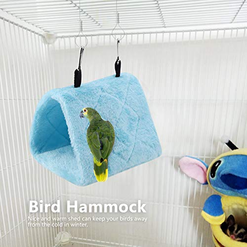 HEEPDD Birds Parrot Hammock, Winter Warm Bird Nest House Soft Plu...