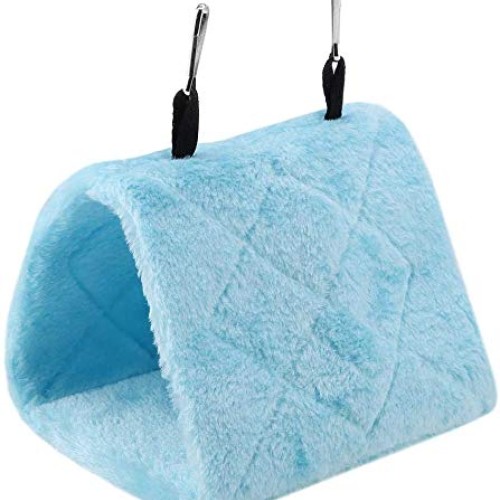 HEEPDD Birds Parrot Hammock, Winter Warm Bird Nest House Soft Plu...