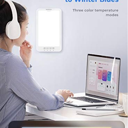 Light Therapy Lamp, HeimVision UV-Free 10000 Lux Happy Light, Tou...